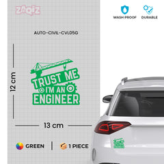 Durable Civil Engineer Vehicle Sticker