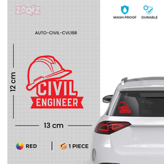 Road Safe Civil Engineer Decal for Vehicles