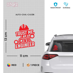 Proud Civil Engineering Expert Sticker for Vehicles