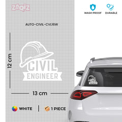 Road Safe Civil Engineer Decal for Vehicles