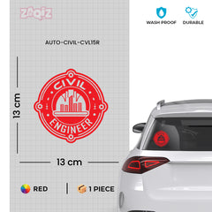 Civil Engineer Awareness Tag for Drivers