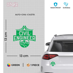 Civil Engineer on Duty Car Sign