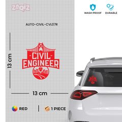 Civil Engineer on Duty Car Sign