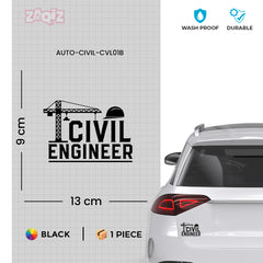 Proud Civil Engineer on Board Sticker