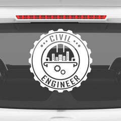 Elegant Civil Engineer Sticker for SUVs