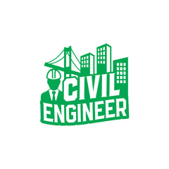 Classic Civil Engineer Life Sticker for Cars