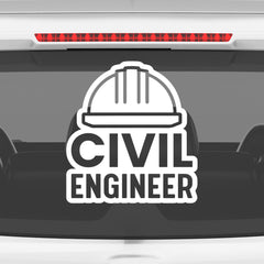 Compact Civil Engineer Car Window Sticker