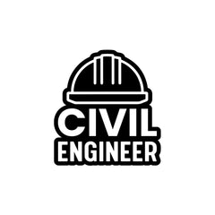 Compact Civil Engineer Car Window Sticker