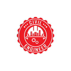 Elegant Civil Engineer Sticker for SUVs