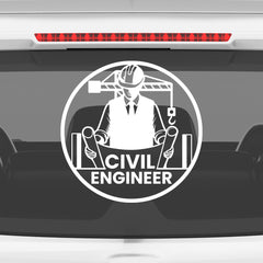 Professional Civil Engineer Car Window Decal