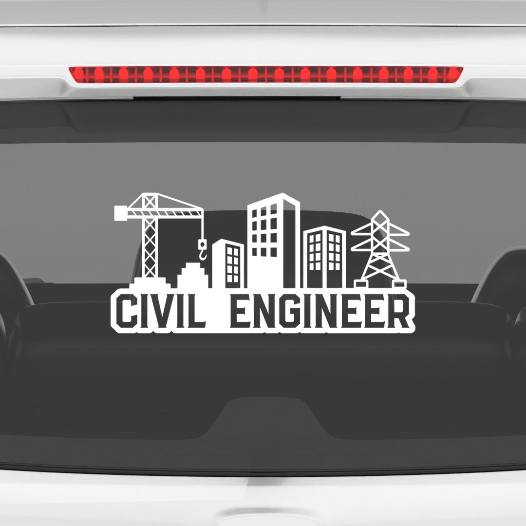 Civil Engineer Emblem Sticker for Cars – Rhino Industries