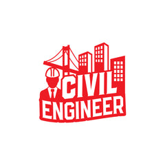 Classic Civil Engineer Life Sticker for Cars