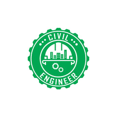 Elegant Civil Engineer Sticker for SUVs