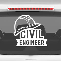 Road Safe Civil Engineer Decal for Vehicles