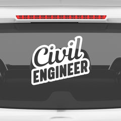 Bold Civil Engineer Car Decal