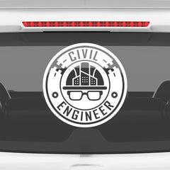 Civil Engineer Shield Decal for Road Safety