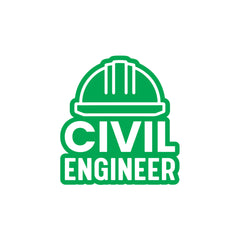 Compact Civil Engineer Car Window Sticker