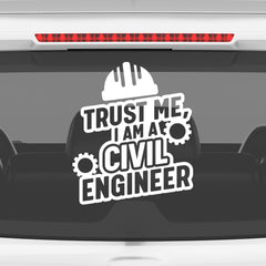 Proud Civil Engineering Expert Sticker for Vehicles