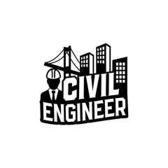 Classic Civil Engineer Life Sticker for Cars