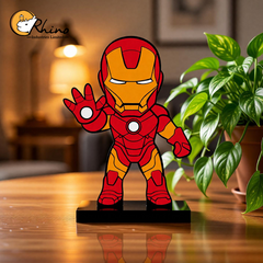 Marvel Iron Man Anime Caricature Acrylic Desk Decor Stand