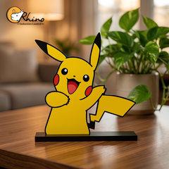 Pikachu Anime Caricature Acrylic Desk Decor Stand for Bedroom & Office