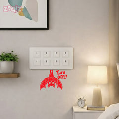 Zaqiz Turn Off Bat Switch Board Sticker Cute Vinyl Wall Decal