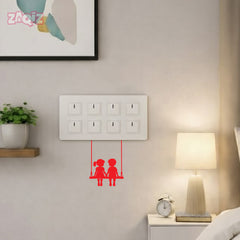 Cute Kids Hanging Swing Switch Board Decoration Sticker