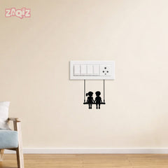 Cute Kids Hanging Swing Switch Board Decoration Sticker