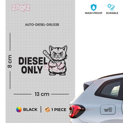 Diesel Fuel Cap Warning Sticker
