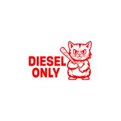 Diesel Fuel Cap Warning Sticker