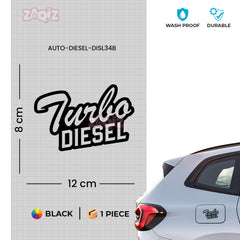 Minimal Design Diesel Tank Label Decal
