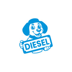 Clear Diesel Use Sticker for Vehicles