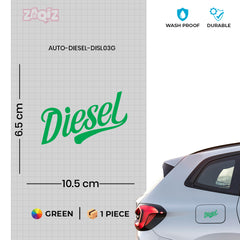 Durable Diesel Warning Sign for Cars