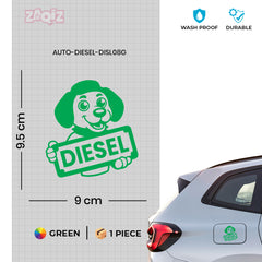 Clear Diesel Use Sticker for Vehicles