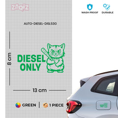 Diesel Fuel Cap Warning Sticker
