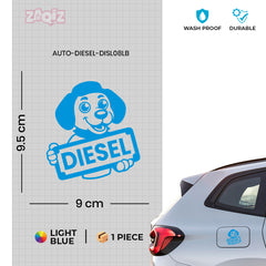 Clear Diesel Use Sticker for Vehicles