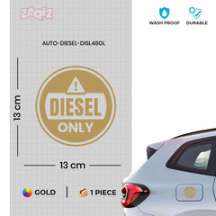 Diesel Indicator Sticker for Cars & Bikes