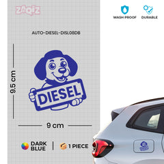 Clear Diesel Use Sticker for Vehicles