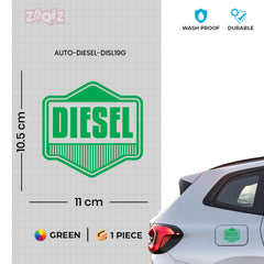Vibrant Diesel Warning Sticker Decal