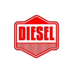 Vibrant Diesel Warning Sticker Decal