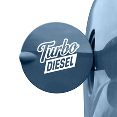 Clear Turbo Text Diesel Label for Cars