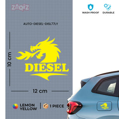Diesel Sticker for Car | Gloss Finish Fuel Tank Decal