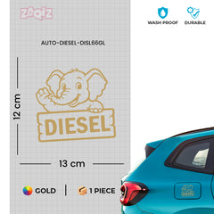 Custom Diesel Sticker for Car | Personalized Fuel Tank Design