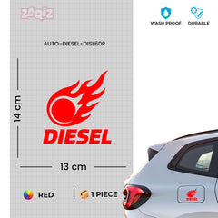 Funny Diesel Sticker for Car Fuel Tank | Easy-to-Apply