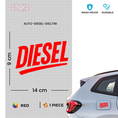 Trendy Diesel Sticker for Car Fuel Tank Cap | Easy Peel & Stick