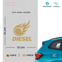 Funny Diesel Sticker for Car Fuel Tank | Easy-to-Apply
