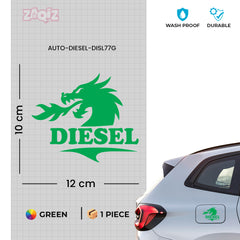 Diesel Sticker for Car | Gloss Finish Fuel Tank Decal