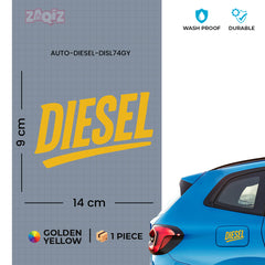 Trendy Diesel Sticker for Car Fuel Tank Cap | Easy Peel & Stick