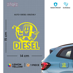Premium Diesel Sticker for Car | Waterproof Fuel Tank Decal