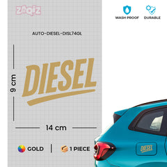 Trendy Diesel Sticker for Car Fuel Tank Cap | Easy Peel & Stick
